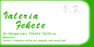valeria fekete business card