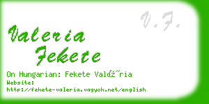 valeria fekete business card